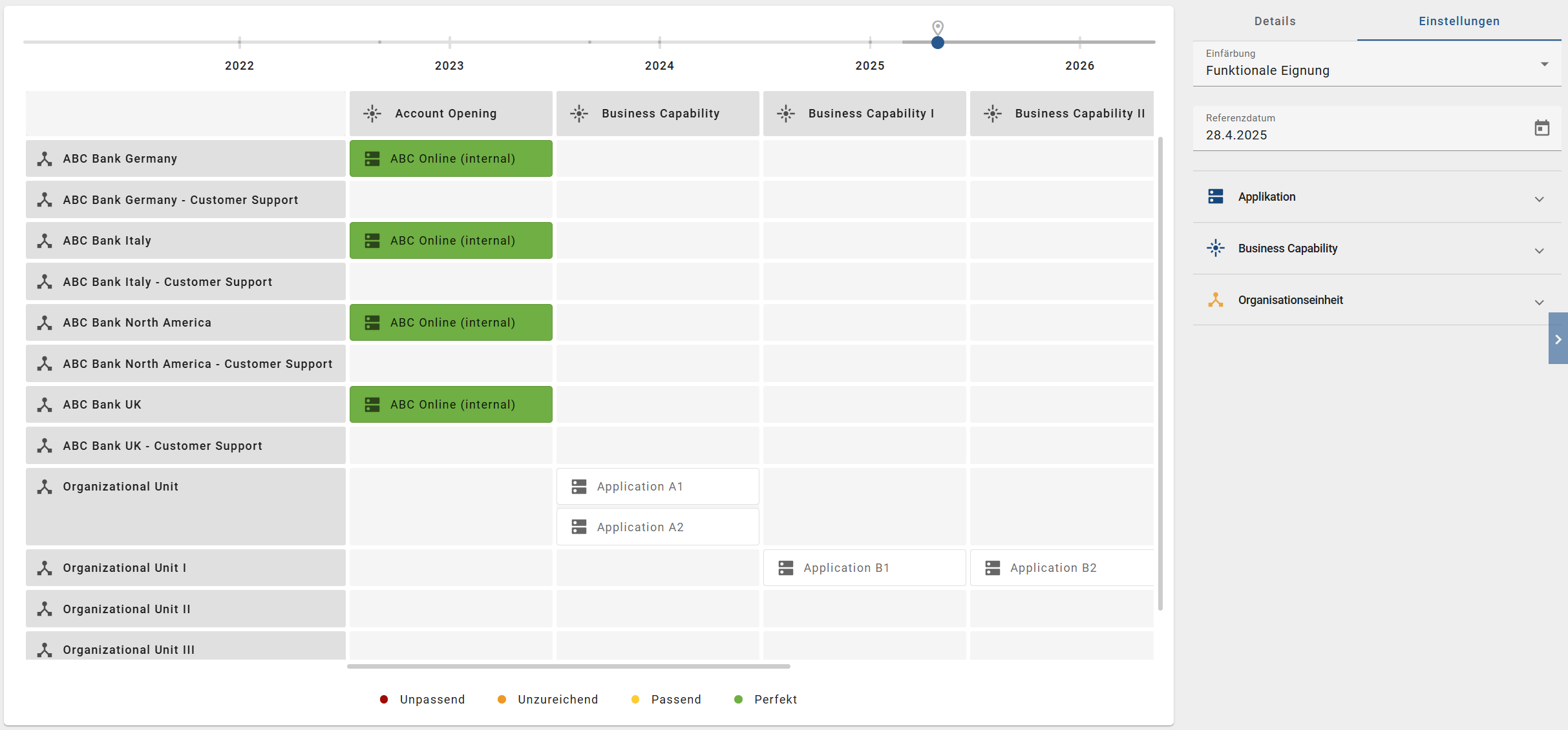 Der Screenshot zeigt eine geöffnete Insight, welche eingefärbt dargestellt wird.