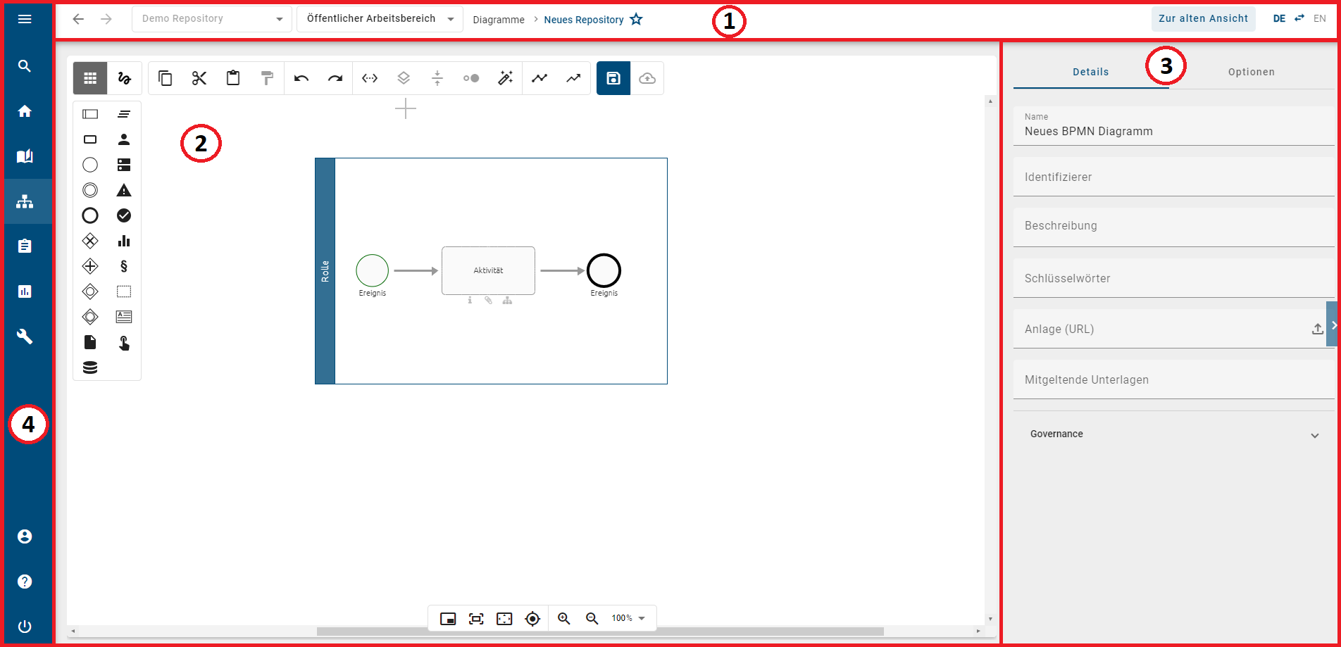 Der Screenshot gibt einen Überblick über den Explorer, die Menüleiste und den Editor.