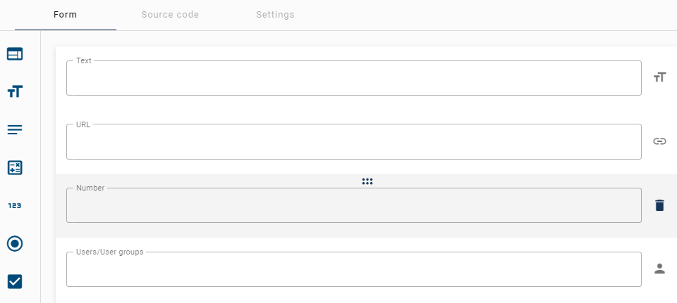 The screenshot which is displayed here shows the form editor after adding a new form field.