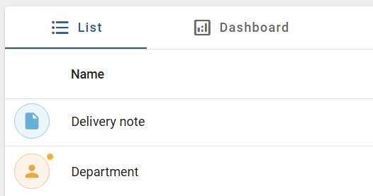 In this screenshot, an extract of the catalog where accepted and suggested catalog items are included.