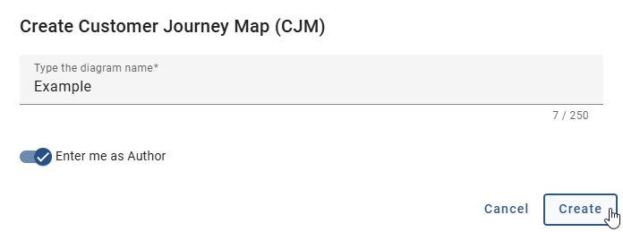 The screenshot shows the dialog window for creating a new diagram in which you can use the "AI-generated BPMN draft".