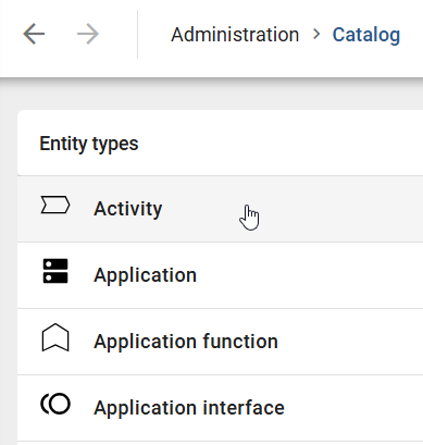 The screenshot shows a detailed overview of the respective object types.