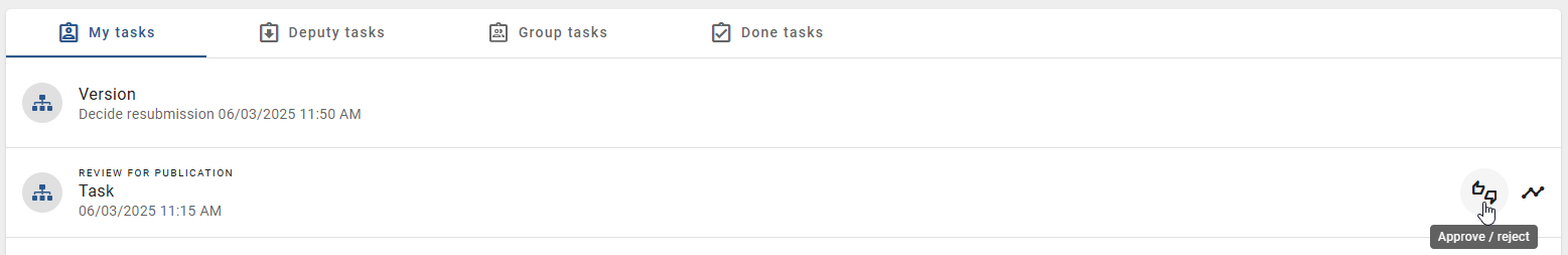 The button "Approve or reject task" is shown here.