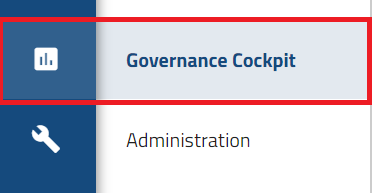 This screenshot displays the menu with the menu entry "Governance Cockpit".