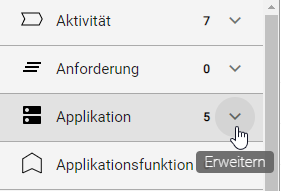 Dieser Screenshot verdeutlicht den Klick auf einen im Explorer aufgelisteten Katalogfilter.